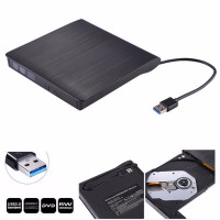 ناسخ وقارئ اسطوانات دي في دي خارجي External Slim DVD RW for Laptop/PC USB 3.0 | لون أسود | ضمان شهر