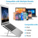 حامل لاب توب فضي Laptop Stand 10 to 15.6 inch - Portable Aluminium Laptop riser for Apple MacBook Pro/Air, HP, Sony, Dell | ضمان شهر حامل لاب توب فضي Laptop Stand 10 to 15.6 inch - Portable Aluminium Laptop riser for Apple MacBook Pro/Air, HP, Sony, Dell | ضمان شهر