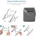 حامل لاب توب فضي Laptop Stand 10 to 15.6 inch - Portable Aluminium Laptop riser for Apple MacBook Pro/Air, HP, Sony, Dell | ضمان شهر حامل لاب توب فضي Laptop Stand 10 to 15.6 inch - Portable Aluminium Laptop riser for Apple MacBook Pro/Air, HP, Sony, Dell | ضمان شهر