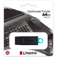فلاش ميموري من كينجستون Flash Memory USB 3.2 Kingston Exodia DTX 64GB | ضمان سنه