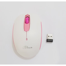Atick Wireless Mouse A-V2C - WhiteXPink | ضمان شهر