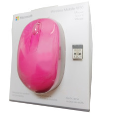 مايكروسوفت ماوس لاسلكي للون بينك  Microsoft Wireless Mouse 1850 - Pink Color - U7Z-00065 | ضمان سنة