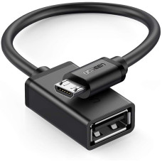 UGREEN Micro USB Male to USB-A Female OTG 16cm 10396 Black | ضمان سنة