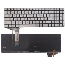 كيبورد إسوس أصلي - عربي US مضيئة - Genuine Asus N552 N551 N751 VivoBook Pro N552V Keyboard silver Arabic Backlit |ضمان 3 شهور 