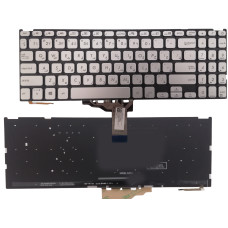 كيبورد إسوس أصلي - عربي US مضيئة - Genuine VivoBook X1500ea X1500ep VivoBook X509 X509F silver Keyboard Arabic Backlit |ضمان 3 شهور 