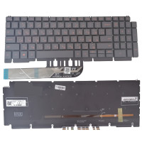 كيبورد ديل - عربي/انجليزي -  Genuine Dell Inspiron G15 5510 5511 5515 5520 5521 5525 Keyboard  - كتابة وإضاءة أحمر | ضمان 3 شهور