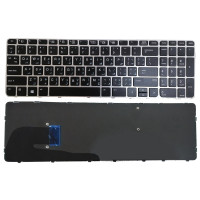 كيبورد اتش بي فضي - عربي Compatible HP EliteBook 850 G3 850 G4 Zbook 15u g3 g4 Keyboard - US | ضمان شهر  كيبورد اتش بي فضي - عربي Compatible HP EliteBook 850 G3 850 G4 Zbook 15u g3 g4 Keyboard - US | ضمان شهر