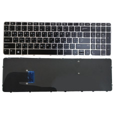 كيبورد اتش بي - عربي/انجليزي - Compatible HP EliteBook 850 G3 850 G4 Zbook 15u g3 g4 Keyboard- فريم فضي | ضمان شهر 