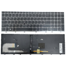 كيبورد اتش بي - عربي/انجليزي - Genuine HP Elitebook 850 G5 850 G6 750 G5 750 G6 Keyboard - Silver | ضمان 3 شهور