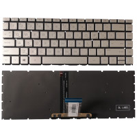 كيبورد اتش بي أصلي فضي - عربي US مضيئة - Original HP Pavilion 14-CE 14-dy 14-cc 14-cd Keyboard | ضمان 3 شهور
