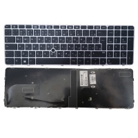 كيبورد اتش بي أصلي فضي - عربي  Genuine HP Elitebook 850 G3 850 G4 Zbook 15u g3 Keyboard - UK | ضمان 3 شهور كيبورد اتش بي أصلي فضي - عربي  Genuine HP Elitebook 850 G3 850 G4 Zbook 15u g3 Keyboard - UK | ضمان 3 شهور
