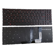 كيبورد ام اس اي أصلي أسود - عربي US مضيئة أحمر - Genuine MSI Katana GF66 GF76 Pulse GL66 GL76 Red Backlit Arabic Keyboard | ضمان 3 شهور 